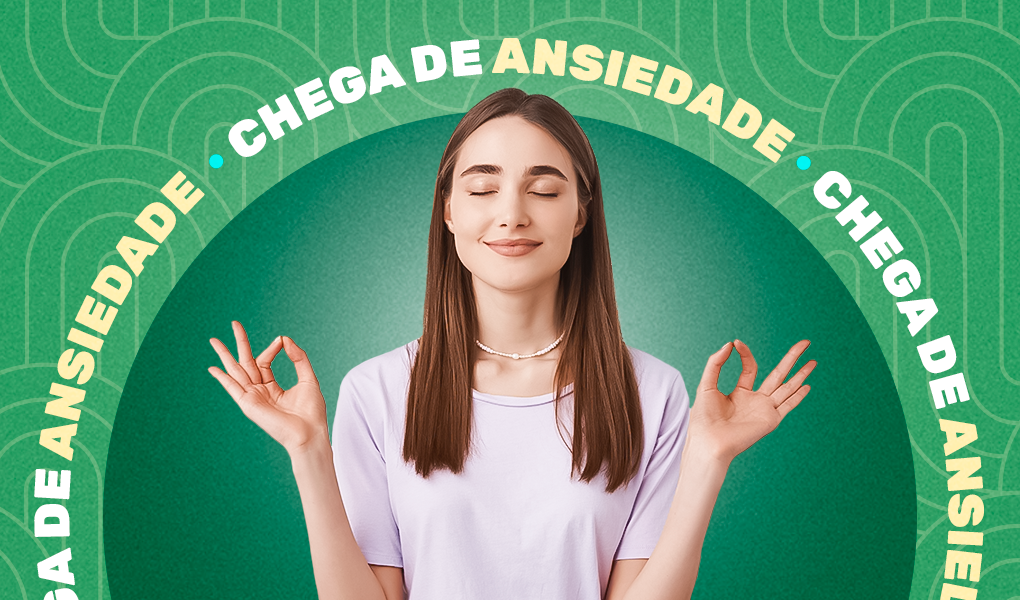 mulher em pose de meditação e calma