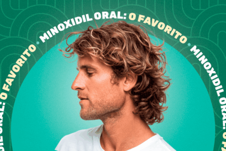 homem de lado com cabelo grande remetendo a minoxidil