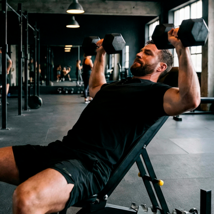 homem treinando na academia