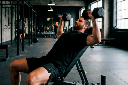 homem treinando na academia