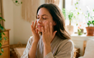 mulher passando protetor solar