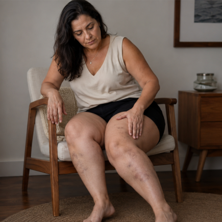 mulher com lipedema