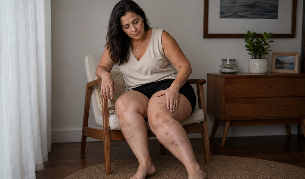 mulher com lipedema